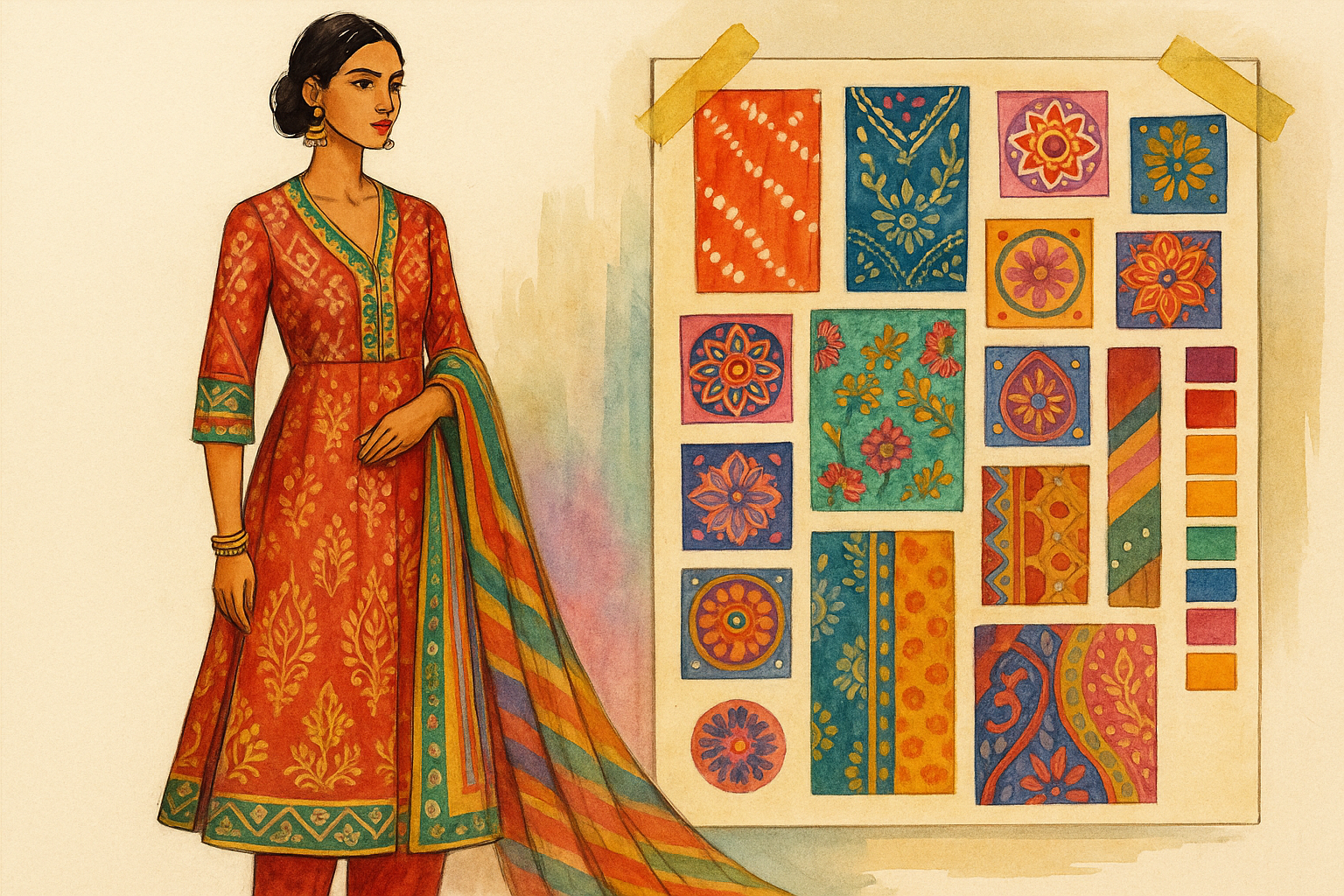 Illustration with Mood Boards